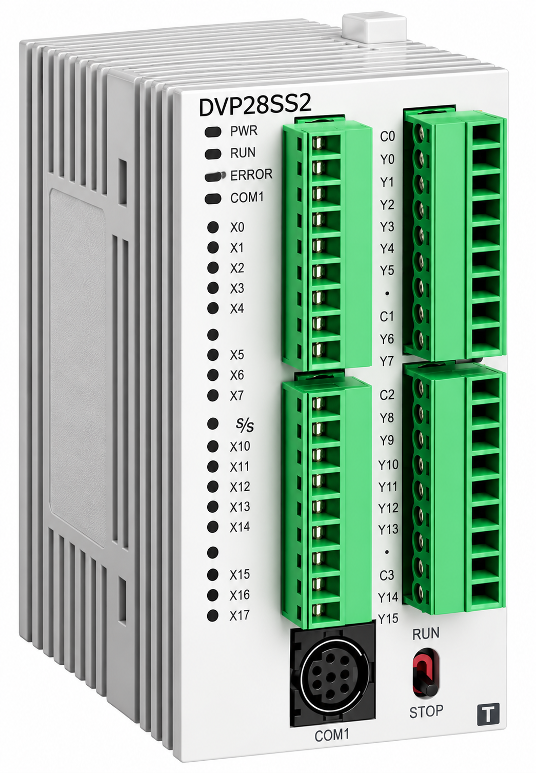 PLC 2da Gen 16E/12S Trans 8K Mem 2 Puertos 232/485 NPN