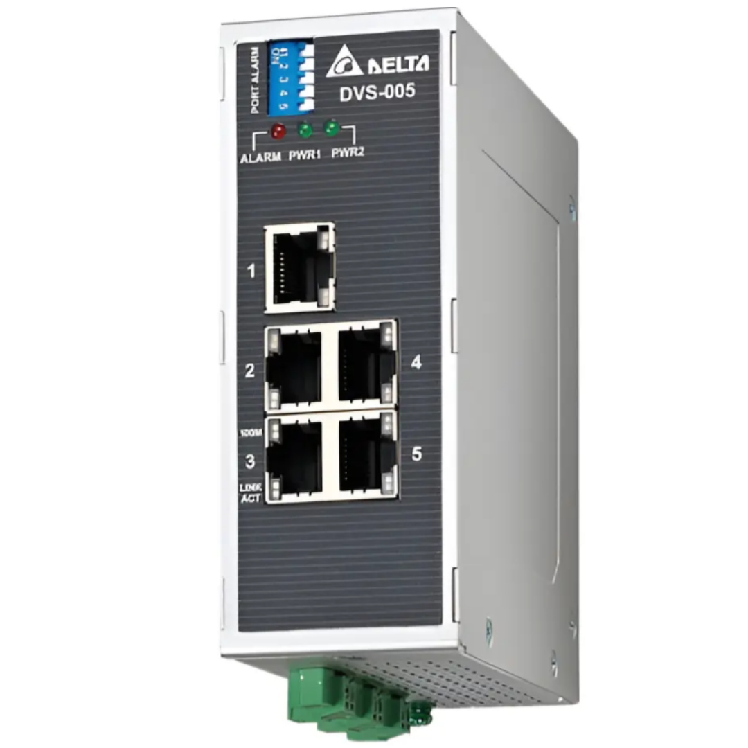 Switch Industrial 5 Bocas Riel Din